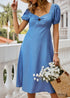 Boho Midi Dress Royal Blue